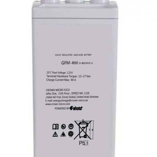 2V 800Ah Dry Cell Shoto